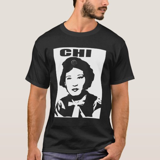 chi - zwart t-shirt (Voorkant)