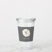 Chia Latte Waterverf Witte Pompoen Acryl Drinkbeker (Voorkant)