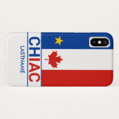 Chiac Acadian Canadian Flag Personalize Case-Mate iPhone Case (Achterkant (horizontaal))
