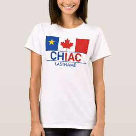 Chiac Acadian Canadian Flag Personalize T-Shirt