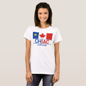 Chiac Acadian Canadian Flag Personalize T-Shirt (Voorkant volledig)