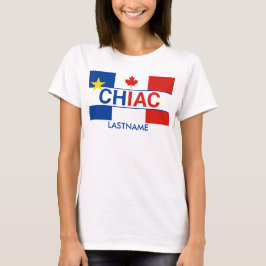 Chiac Acadian Canadian Flag Personalized T-shirt