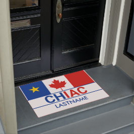 Chiac Acadische Canadese Vlag Achternaam Deurmat