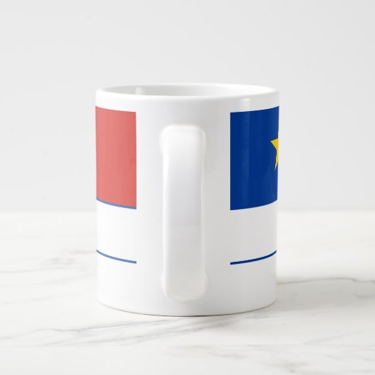 Chiac Acadische Canadese Vlag Achternaam Grote Koffiekop (Achterkant)