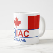 Chiac Acadische Canadese Vlag Achternaam Grote Koffiekop (Voorkant rechts)