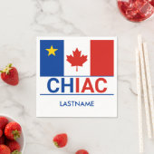 Chiac Acadische Canadese Vlag Achternaam Servet (Insitu)