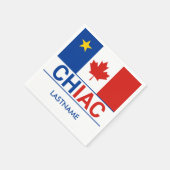 Chiac Acadische Canadese Vlag Achternaam Servet (Hoek)