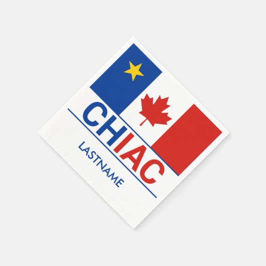 Chiac Acadische Canadese Vlag Achternaam Servet (Hoek)
