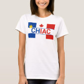 Chiac Acadische Franse Canadese vlag T-shirt (Voorkant)