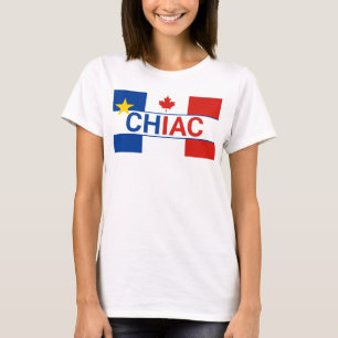 Chiac Acadische Franse Canadese vlag T-shirt