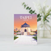 Chiang Kai-shek Memorial Hal Taiwan Briefkaart (Staand voorkant)