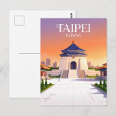 Chiang Kai-shek Memorial Hal Taiwan Briefkaart (Voorkant / Achterkant)