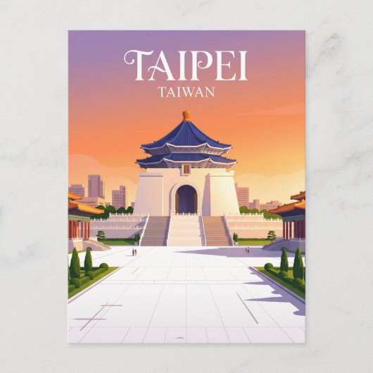 Chiang Kai-shek Memorial Hal Taiwan Briefkaart (Voorkant)