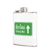 Chiang Mai Ahead ⚠ Thai Highway Traffic Sign ⚠ Heupfles (Links)