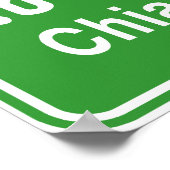 Chiang Mai Ahead ⚠ Thai Highway Traffic Sign ⚠ Poster (Hoek)