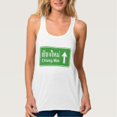Chiang Mai Ahead ⚠ Thai Highway Traffic Sign ⚠ Tanktop (Voorkant)