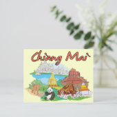Chiang Mai, beroemde stad Thailand Briefkaart (Staand voorkant)