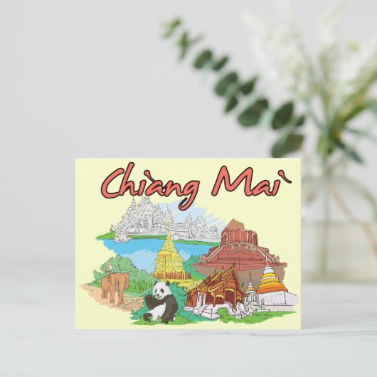 Chiang Mai, beroemde stad Thailand Briefkaart (Staand voorkant)