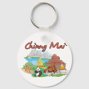 Chiang Mai, beroemde stad Thailand Sleutelhanger