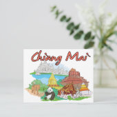 Chiang Mai, beroemde Thailand Briefkaart (Staand voorkant)