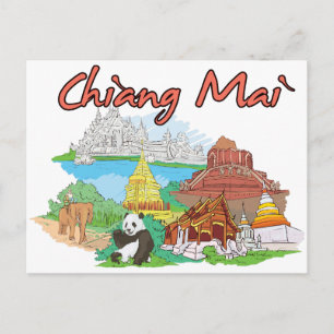 Chiang Mai, beroemde Thailand Briefkaart