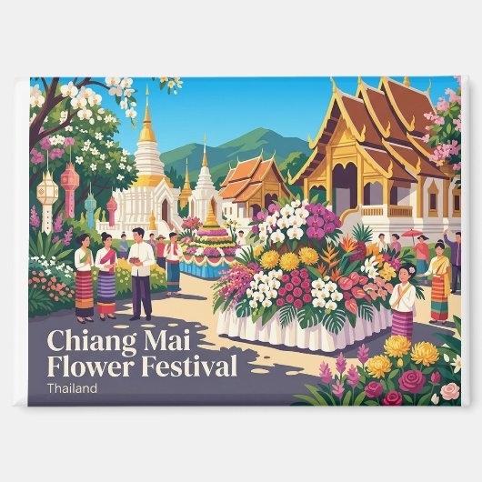 Chiang Mai Bloemfestival Thailand Magneet (Voorkant)