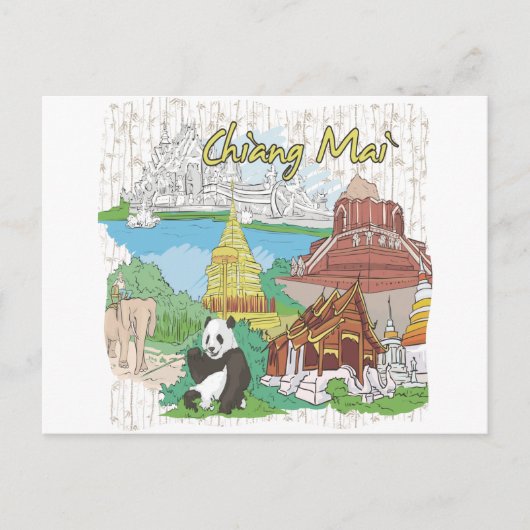 Chiang Mai Briefkaart (Voorkant)