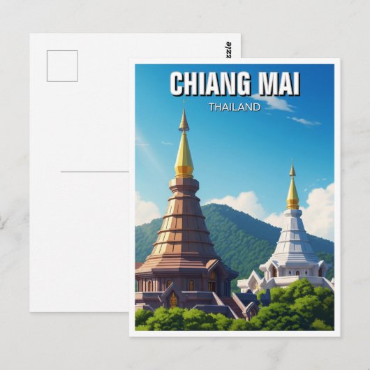 Chiang Mai Doi Inthanon Thailand Briefkaart (Voorkant / Achterkant)