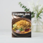 Chiang Mai Khao Soi Thais eten Briefkaart (Staand voorkant)