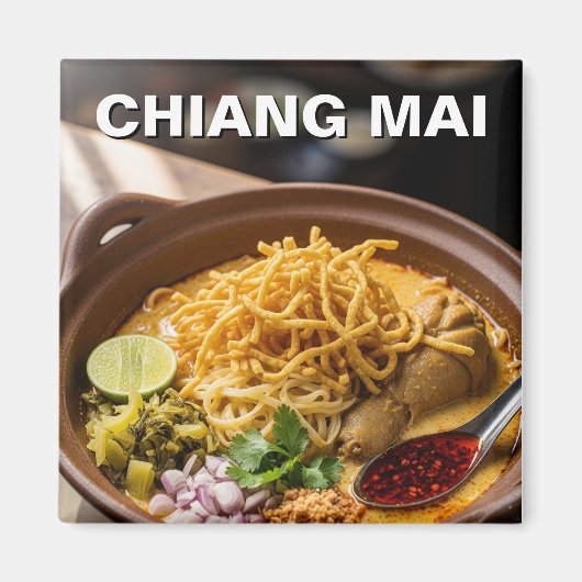 Chiang Mai Khao Soi Thais eten Magneet (Voorkant)