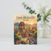 Chiang Mai Oude Stad Thailand Briefkaart (Staand voorkant)