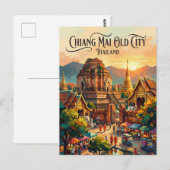 Chiang Mai Oude Stad Thailand Briefkaart (Voorkant / Achterkant)