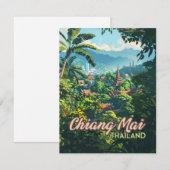 Chiang Mai Thailand Azië Tempels Bergen Kaart (Voorkant / Achterkant)