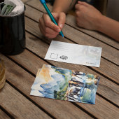 Chiang Mai Thailand Olifanten Waterverf Briefkaart