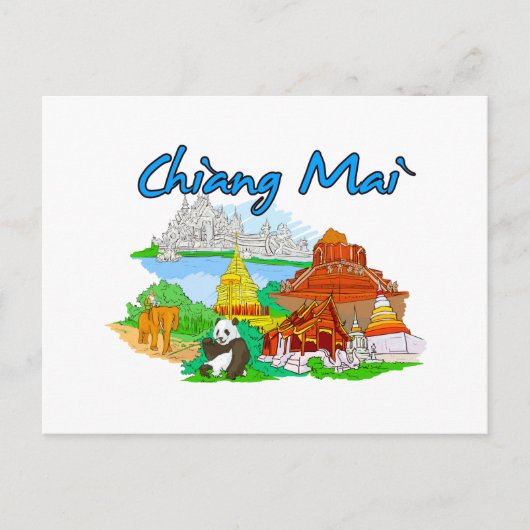 Chiang Mai - Thailand.png Briefkaart (Voorkant)