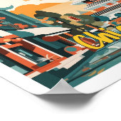 Chiang Mai Thailand Pop Kunst Reizen Illustratie Poster (Hoek)