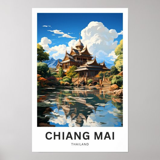 Chiang Mai Thailand Reisprint Poster (Voorkant)
