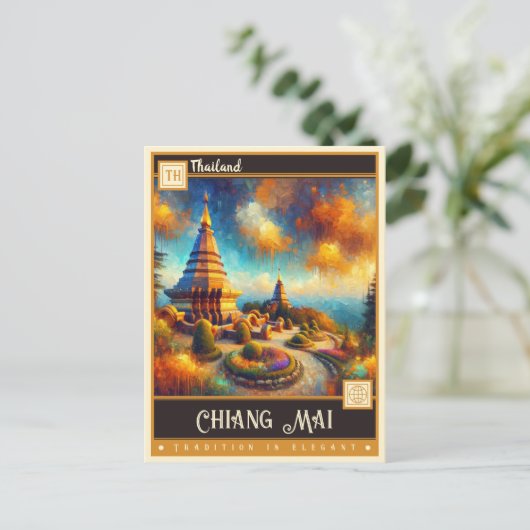 Chiang Mai, Thailand |  schilderij Briefkaart (Staand voorkant)