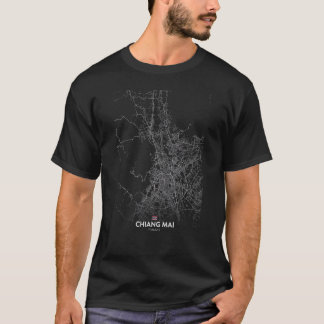 chiang mai thailand Stadsplattegrond Reis souvenir T-shirt