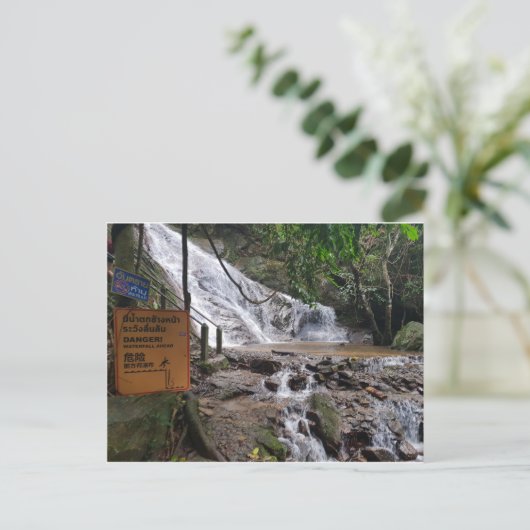 Chiang Mai Thailand Waterfall Briefkaart (Staand voorkant)