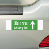 Chiang Rai Ahead ⚠ Thai Highway Traffic Sign ⚠ Bumpersticker (Op auto)