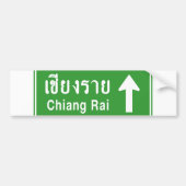 Chiang Rai Ahead ⚠ Thai Highway Traffic Sign ⚠ Bumpersticker (Voorkant)