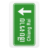 Chiang Rai Ahead ⚠ Thai Highway Traffic Sign ⚠ Magneet (Verticaal)