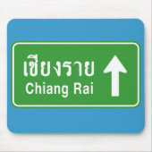 Chiang Rai Ahead ⚠ Thai Highway Traffic Sign ⚠ Muismat (Voorkant)