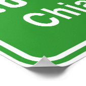 Chiang Rai Ahead ⚠ Thai Highway Traffic Sign ⚠ Poster (Hoek)