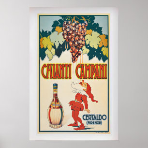 Chianti Campani Vintage Wijnreclameposter 1 Poster