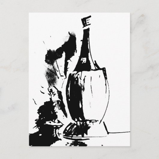 Chianti Watercolour Postcard Briefkaart (Voorkant)