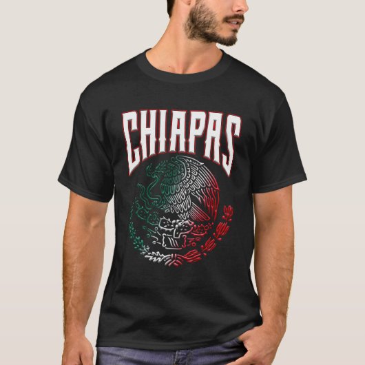 Chiapas Con El ã Guatemala Mexico São Mbolo Patrio T-shirt (Voorkant)