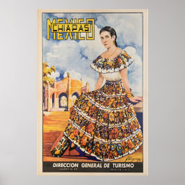 Chiapas Kunst Mexico Reisposter Mexicaanse Print