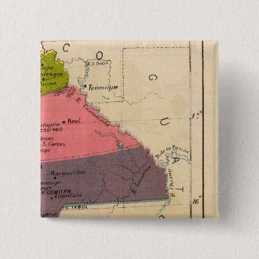 Chiapas, Mexico 2 Vierkante Button 5,1 Cm (Voorkant)